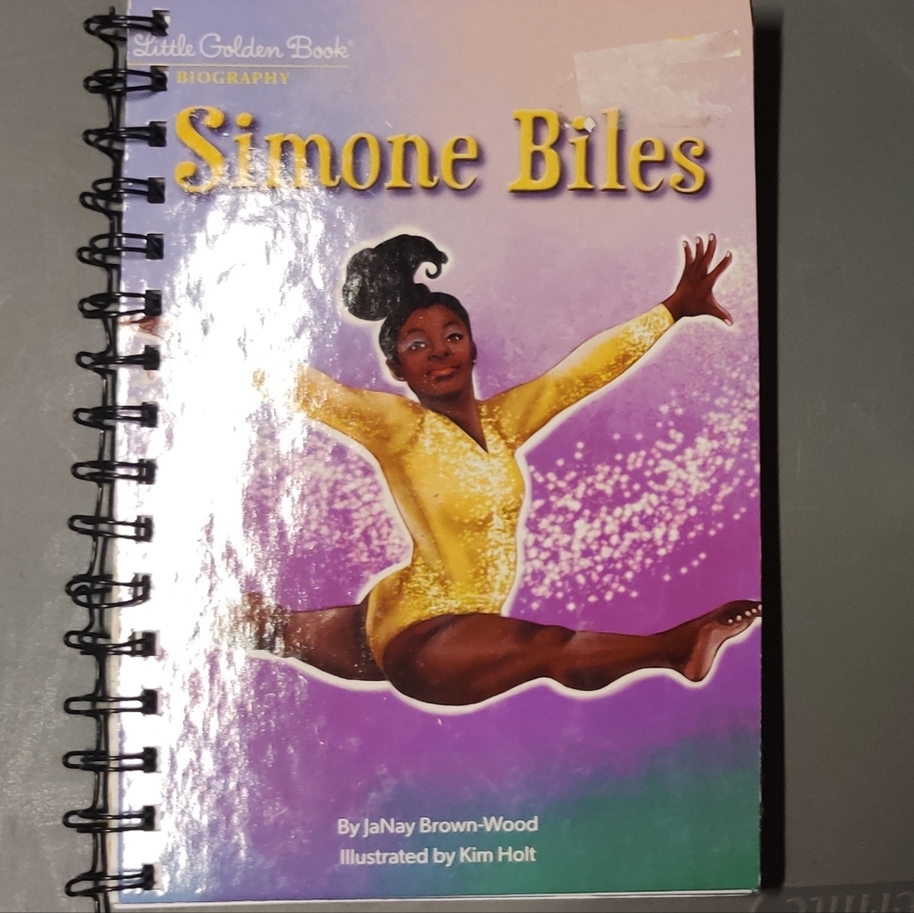 Repurposed Little Golden Book/Journal (Simone Biles)